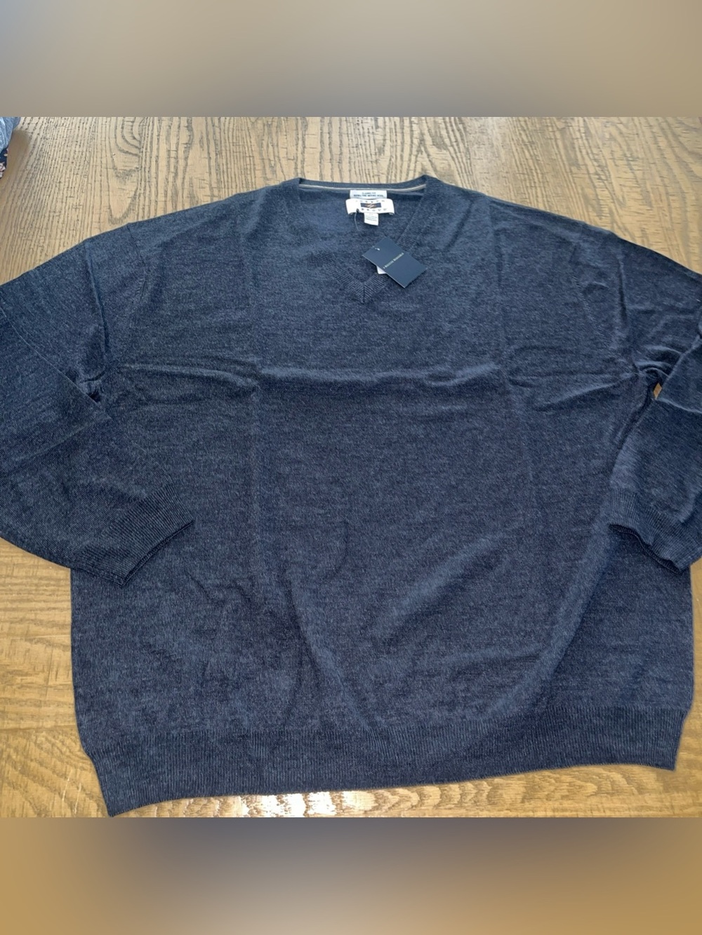 Joseph Abboud Sweater Mens Sz 3X Gray Merino Wool V-Neck Pullover NWT